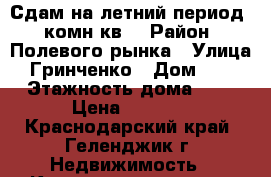 Сдам на летний период 2-комн.кв. › Район ­ Полевого рынка › Улица ­ Гринченко › Дом ­ 26 › Этажность дома ­ 5 › Цена ­ 2 500 - Краснодарский край, Геленджик г. Недвижимость » Квартиры аренда   . Краснодарский край